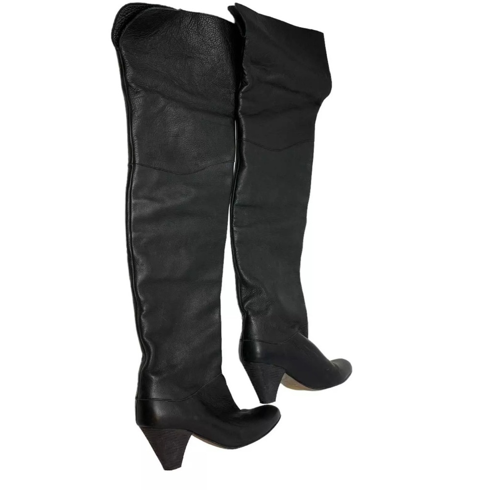 Free People Brandi OTK Black Leather Boots size 39 BNIB